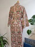 Pure Cotton Kimono in Green Pink