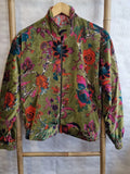 Luscious Luxurious Printed Velvet Jacket
Olive green