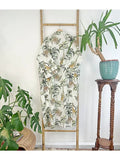 Pure Cotton Indian Block printed House Robe Summer Kimono | Floral Coverup/Comfy Maternity Off White Green Safari Leopard Giraffe Jungle