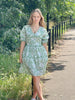 Pure Cotton Dress Indian Block Print Colourful Summer Earthy Elegant Comfy Daywear Beach Outfit Soft Sage Green White Spring Dream Love